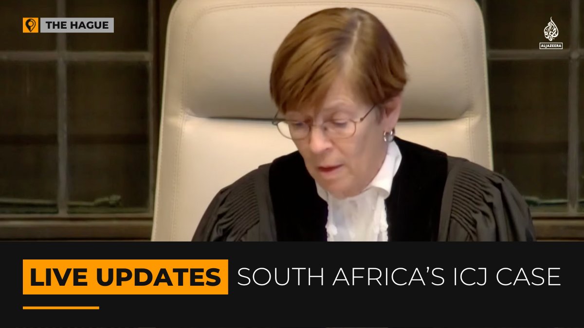 AJEnglish's tweet photo. Judge Donoghue says Israel must report to the court within a month on what it is doing to uphold the order to take all measures within its power to prevent acts of genocide in Gaza.

🟠 LIVE updates: https://t.co/4J8h8gag9N https://t.co/5F2ktTwCXD