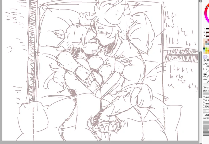 今、布団の中でシコシコしてあげるはたもみ描いてる。
うんうん唸りながら描いてる。むずかしいね。 