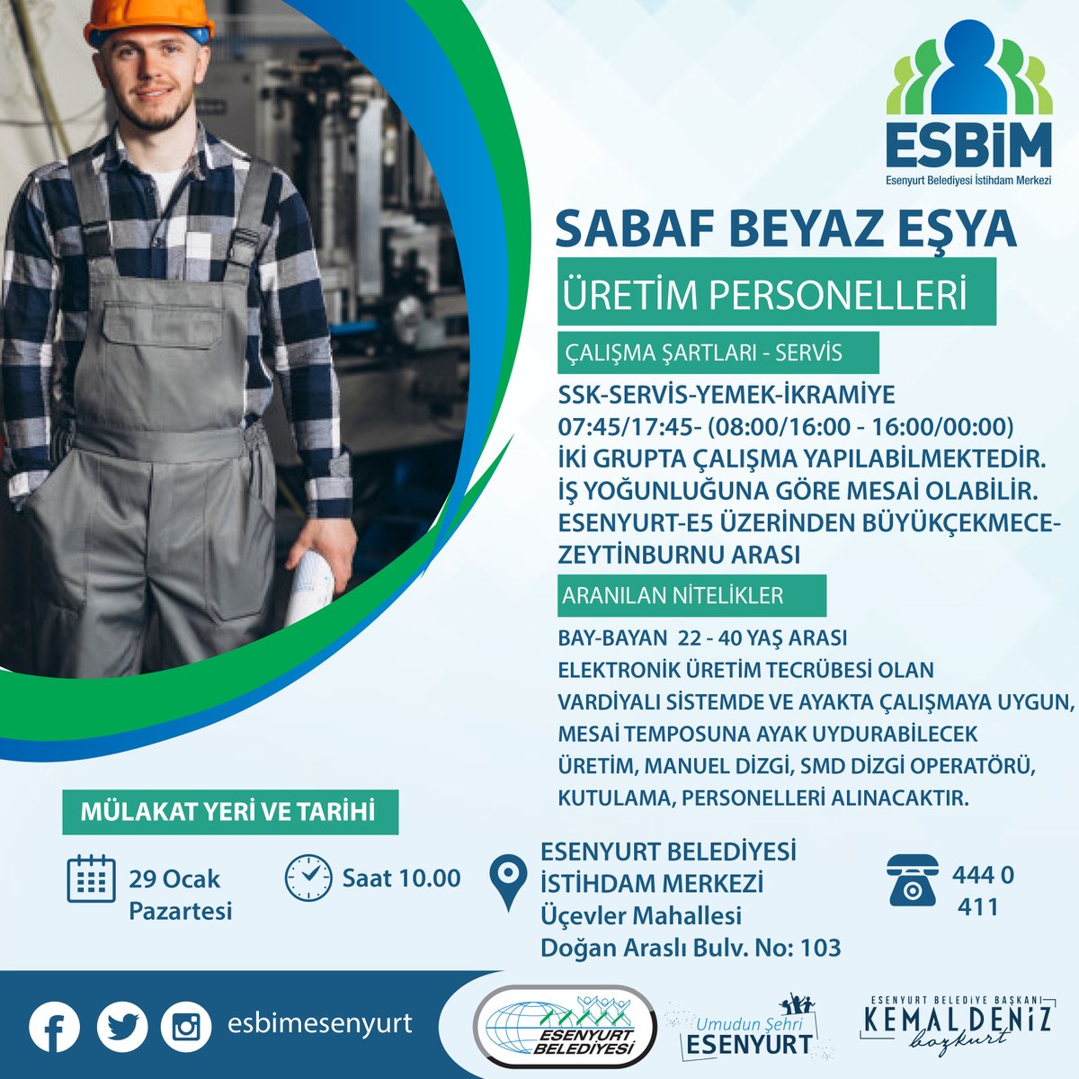 esbimesenyurt1's tweet photo. BİZİM İŞİMİZ, SİZİN İSTİHDAMINIZ...
#EsenyurtBelediyesi
#EsenyurtBelediyeBaşkanıKemalDenizBozkurt
#Esbim
@KDenizBozkurt https://t.co/yrOP5QWZqb