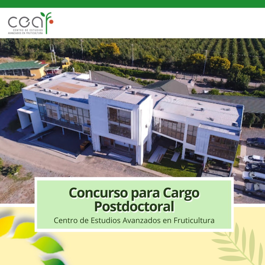 🌐 ¡Oportunidad de Postdoctorado en Fruticultura! 🍑🔬 El CEAF convoca a investigadores para proyecto financiado por ANID y Gobierno Regional de O'Higgins. Detalles en el link: t.ly/KBbTe
