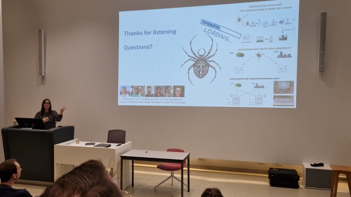 dewolf_katrien's tweet photo. Very happy for attending &amp; presenting our🕷️research at the 'Evolving urban communities' symposium in Amsterdam. Organised by CUE2 and @NLSEB_evolution. Do check out their website for more interesting urban eco-evo research: https://t.co/lXA2rXOUhs  
@TEREC_ugent @spiderspotter https://t.co/it1eg8wpUN