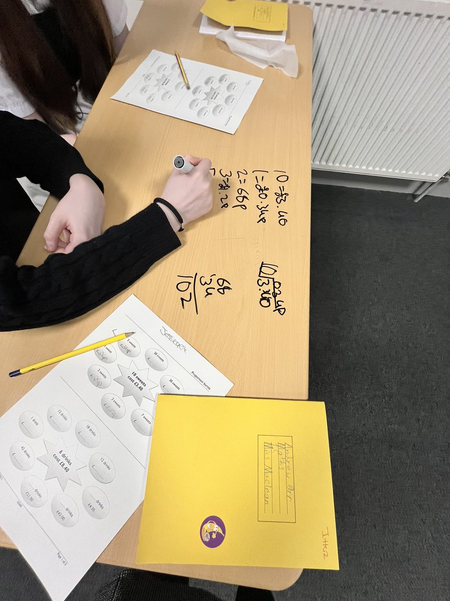1.5 Maths have been working in pairs to solve direct proportion problems!
