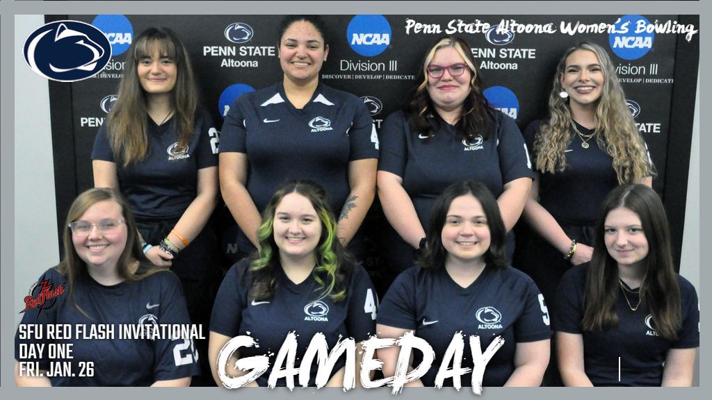 PSAltoonaLions's tweet image. Women's bowling is back in action for the first time this semester, kicking off the three-day SFU Invite!
🎳#GameDay
➡️St. Francis University Red Flash Invitational, Day 1 (traditional team format)
⏰10 a.m.
📍Holiday Bowl | Altoona, Pa.
📺 buff.ly/3SfzbYC 

#ncaabowl