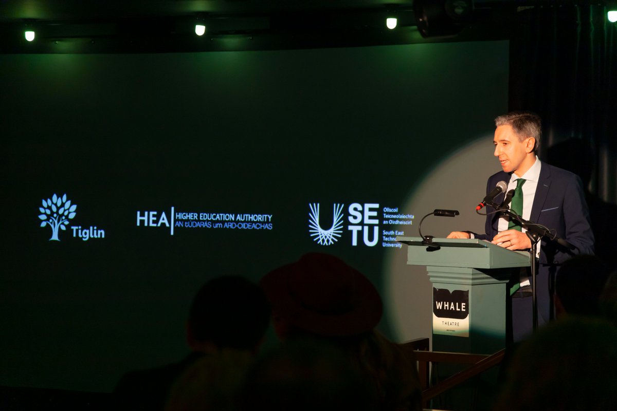 Department of Further and Higher Education (@deptoffhed) on Twitter photo Aubrey McCarthy of <a href="/TiglinIreland/">Tiglin</a> Minister <a href="/SimonHarrisTD/">Simon Harris TD</a> & Veronica Campbell of <a href="/SETUIreland/">South East Technological University</a> today at the Whale Theatre, Co. Wicklow to celebrate the completion of the first year of the <a href="/hea_irl/">HEA</a> funded education programme for people living with addiction. Aubrey McCarthy of <a href="/TiglinIreland/">Tiglin</a> Minister <a href="/SimonHarrisTD/">Simon Harris TD</a> & Veronica Campbell of <a href="/SETUIreland/">South East Technological University</a> today at the Whale Theatre, Co. Wicklow to celebrate the completion of the first year of the <a href="/hea_irl/">HEA</a> funded education programme for people living with addiction.