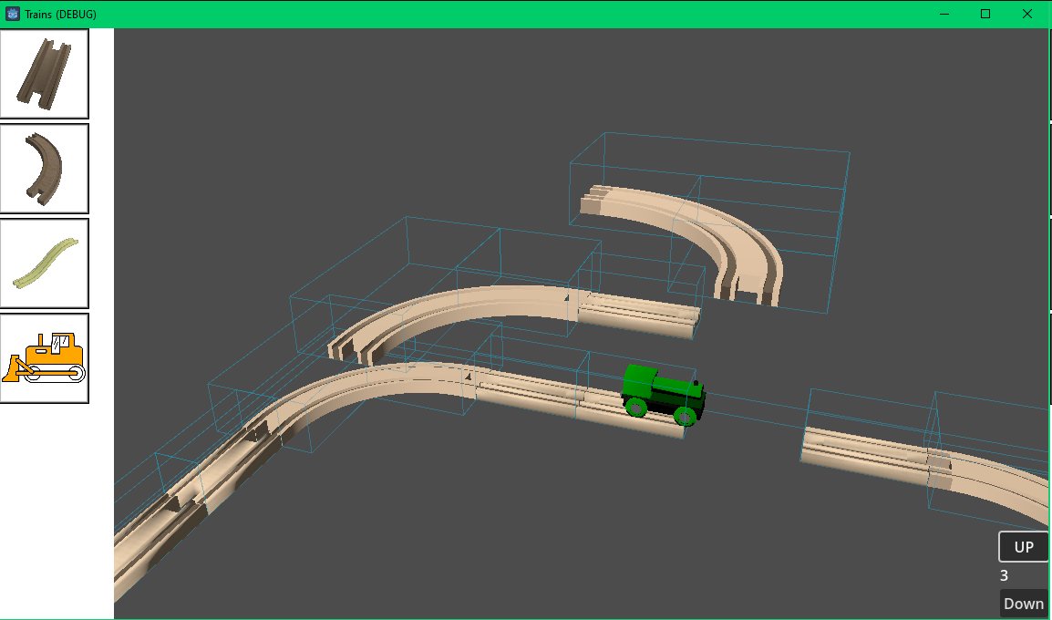 I'm finally back on my train game project, restarted from scratch with Godot 4 and I'm a lot happier with how it's turning out. Basic driving and track laying is in (ignore the programmer WIP GUI), and building on multiple levels is now possible. Track supports is next to come.