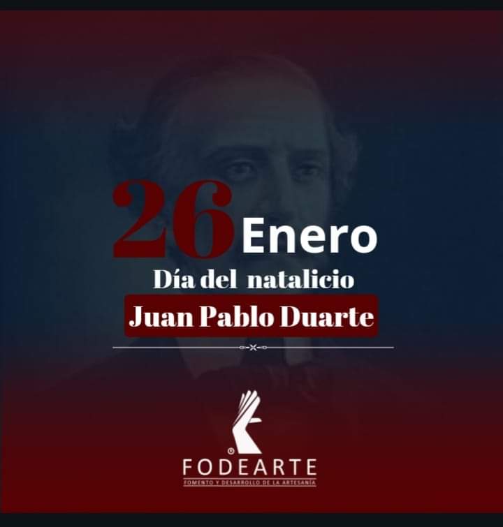 La Nación dominicana conmemora el 211 aniversario del natalicio de Juan Pablo Duarte, fue profesor, militar, político, dramaturgo e ideólogo de la independencia  Dominicana.

 "¡Vivir sin patria, es lo mismo que vivir sin honor!", JPD

#JuanPabloDuarte #Duarte #patria