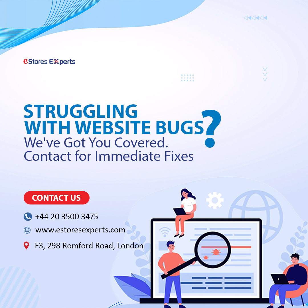 EstoresExperts's tweet photo. Are website bugs causing headaches? We understand the frustration.
For more info:
Call Us: 020 3500 3475
Email: info@estoresexperts.com.
Our Website:https://t.co/2X7tlLELBA
Address: F3, 298 ROMFORD ROAD LONDON E7 9HD https://t.co/aCE9uDOThJ