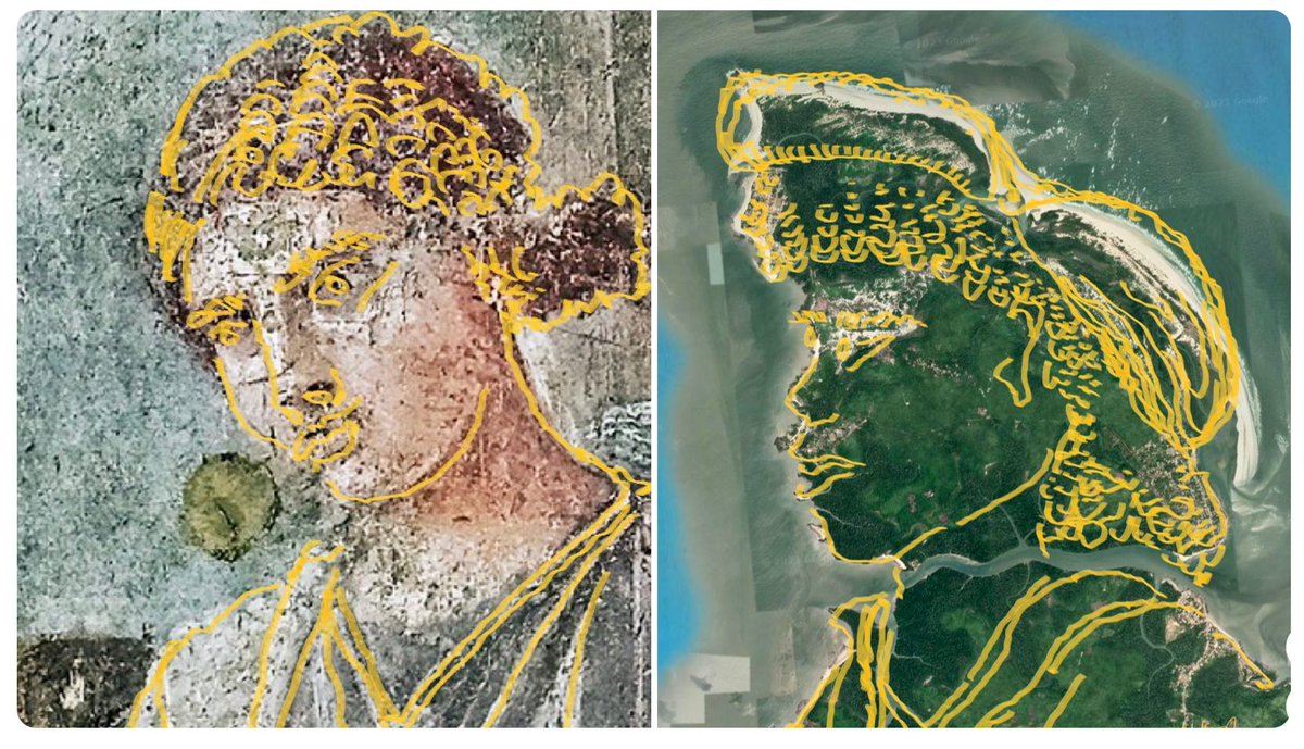 IVarsovienne's tweet photo. Correction: it is a representation of #Aphrodite in the #FortunateIsles area (#Olympians #Titans were represented here as #geoart; Helena of Troy) probably lived here returning from Troy near #Lisbon. #Iliad #Homer #IlhadoAlgodoal #Brazil #Greek #Troy #Odyssey_hypothesis #SaoLuis https://t.co/2OB0yOpISY