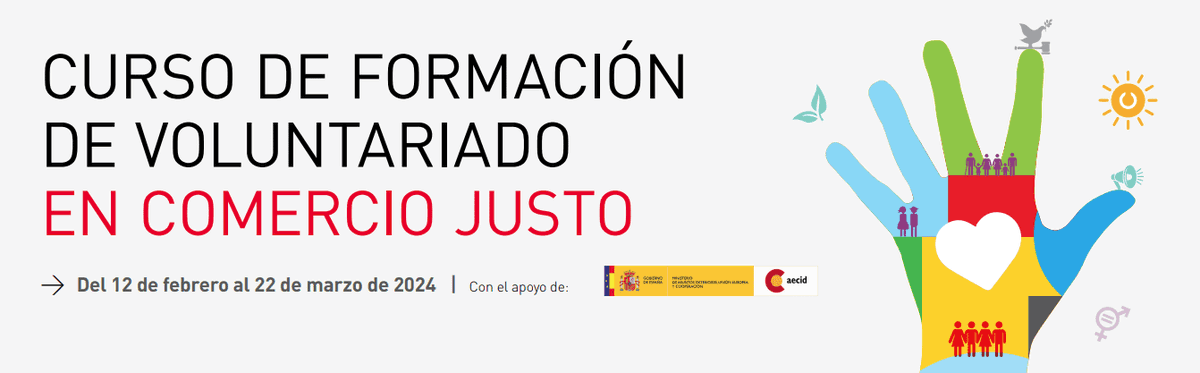 CEComercioJusto's tweet photo. ¡Nueva edición del curso #online de #Voluntariado en #ComercioJusto! 

Una oportunidad estupenda para conocer, de forma dinámica e interactiva, esta alternativa comercial y todas sus facetas.

#Gratuito, plazas limitadas 

Más info e inscripciones:
https://t.co/pyLeQXBUZQ https://t.co/lLwwWwsjky