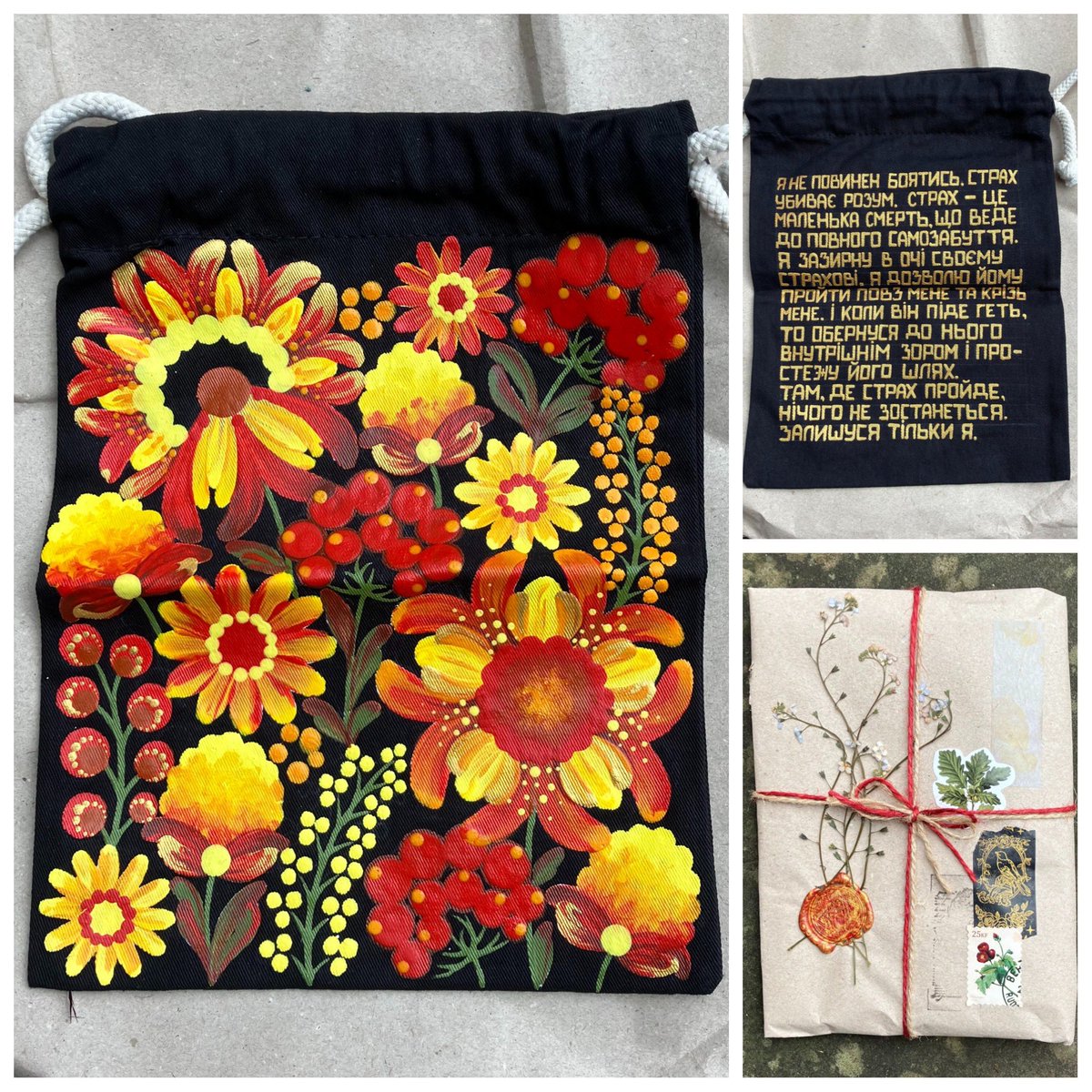 GMClarke21's tweet image. A vibrant work of art filled with vitality - including a βDuneβ quote for our times - safely arrived from @crimson_august in πΊπ¦ An example of the richness of Ukraineβs artistic traditions & inspired modern interpretations by artists like @crimson_august Lovely packaging too ππ