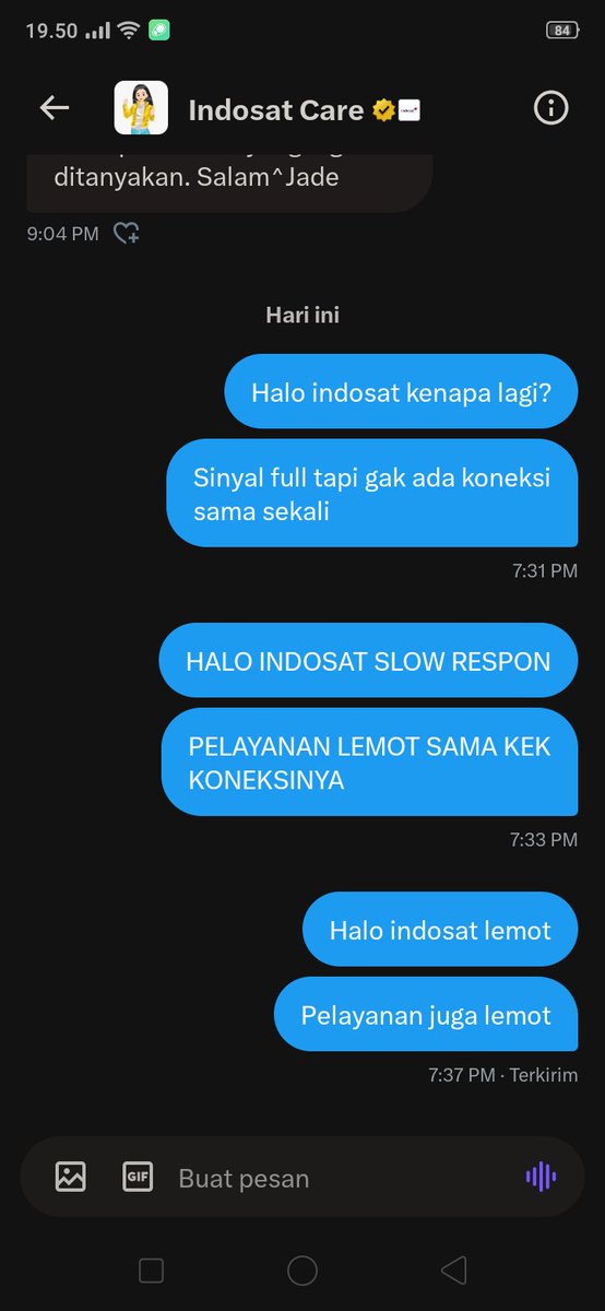 YesYou69's tweet photo. @IndosatCare @indosat @indosatim3 
Inikah indosat? Pelayanan burik koneksi burik
Mending pake Telkomsel https://t.co/PuuntyrSle