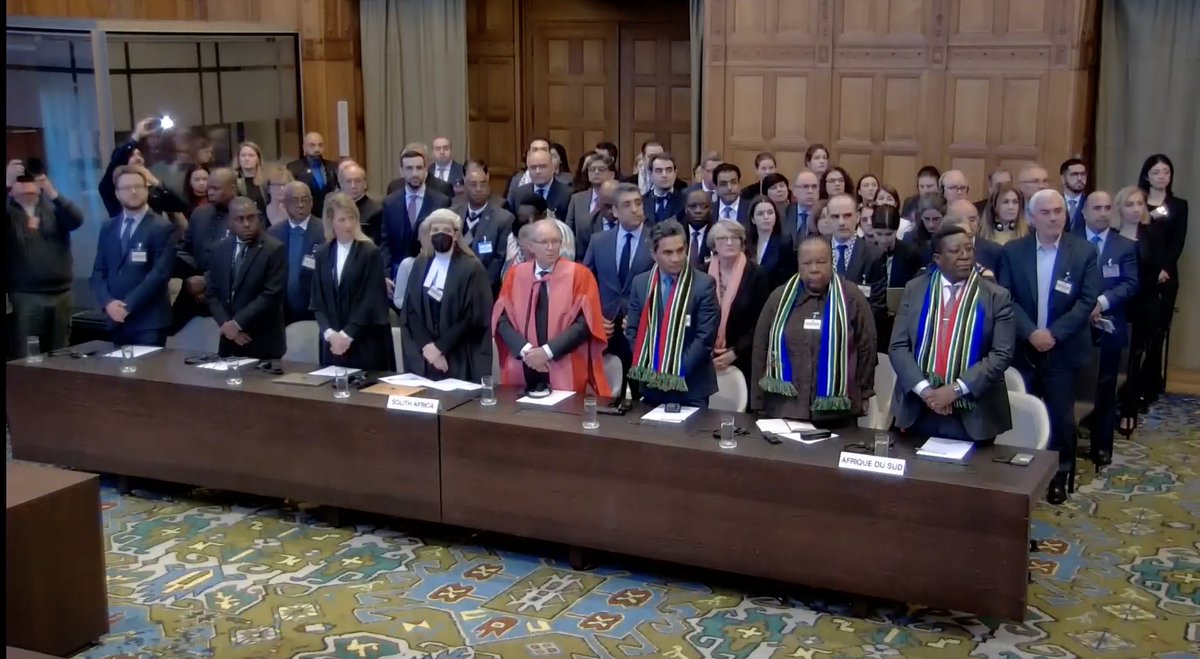 While I process my disappointment over the lack of a ceasefire order, I want to once again commend the South African team.

In their words:

"South Africa is here before this Court, in the Peace Palace. It has done what it could."

The legal wing of humanity, one might say.