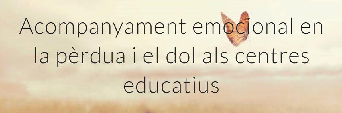 Estrenem un nou espai digital dedicat a l'acompanyament en el procés de dol i pèrdua. Trobareu aquest recurs i d'altres en els bàners de la nostra pàgina web.
serveiseducatius.xtec.cat/vallesoccident…
 #pedagogiadelafinitud #educacioemocional