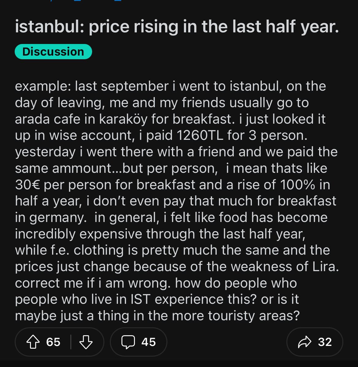 “I don’t even pay that much for breakfast in Germany”