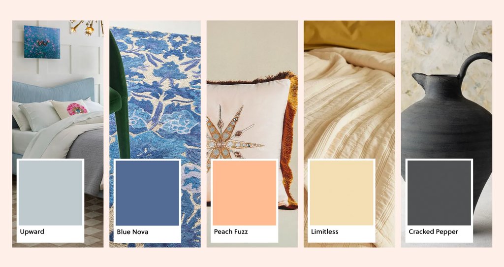 RoseHarrisRE's tweet photo. The 2024 Colors of The Year are here—and they’re out of this world. https://t.co/zM0qAV8bwa

@purewow #upwardblue #lightblue #bluenova #peachfuzz #limitless #crackedpepper #2024colors #interior #design #interiordesign #designtrends #home #homedecor #homedesign https://t.co/lYNIVtn5fb
