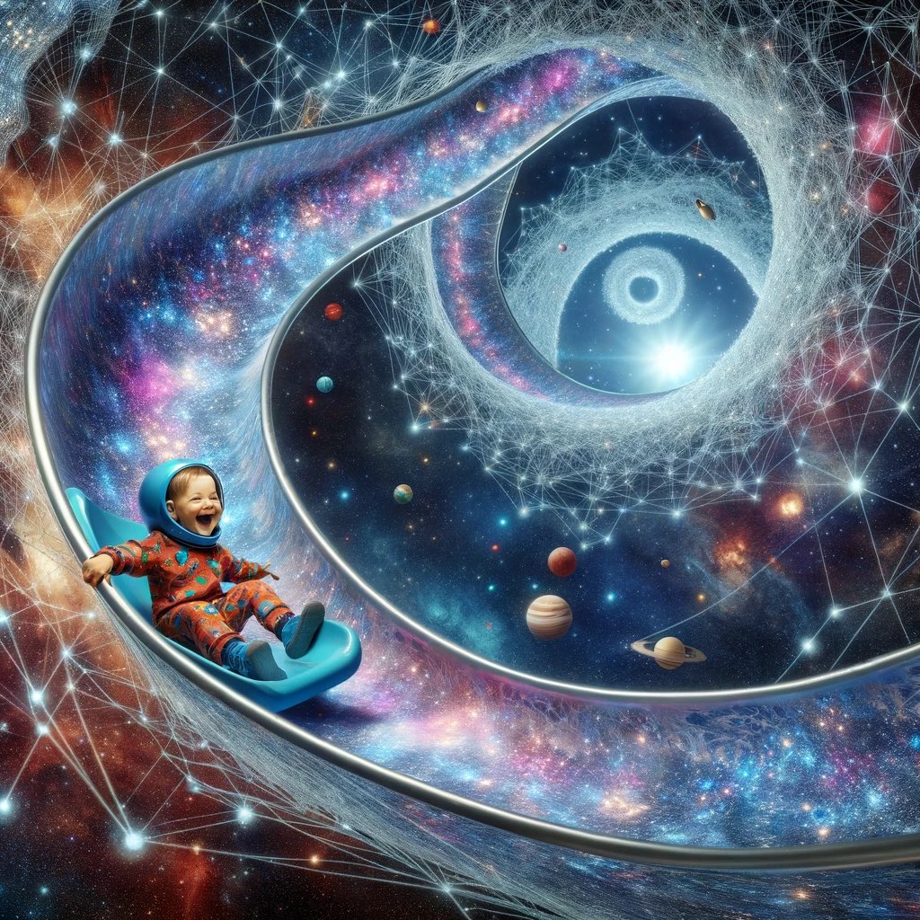 513148's tweet photo. @LearnAI_MJ #CosmicPlayground #AstronautToddler #GalacticWeb #StellarNursery #SpaceAdventure #UniversalWonder #SpiderWebSlide #AstronomyArt #CosmicLaughter #NebulaBright #AK47AIart https://t.co/KGbfLzruOp