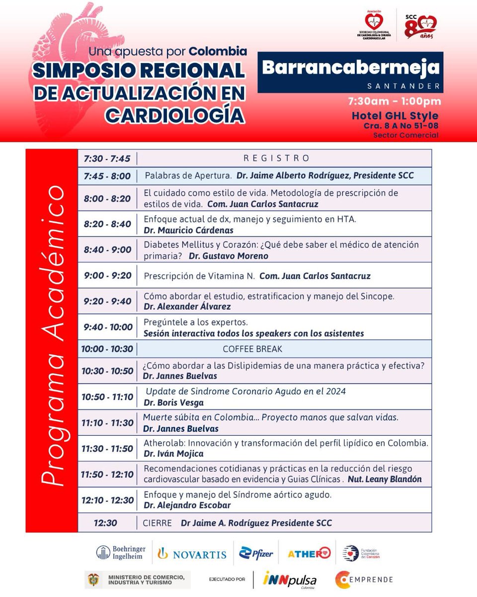 Jannes Buelvas MD (@jannesbuelvas) on Twitter photo Seguimos llevando educación médica continuada a todos los rincones de Colombia, esta vez desde la hermosa ciudad de Barrancabermeja- Santander <a href="/sccccardio/">Sociedad Colombiana de Cardiología</a> <a href="/FallaCardiaca/">Capítulo Falla Cardíaca</a> Seguimos llevando educación médica continuada a todos los rincones de Colombia, esta vez desde la hermosa ciudad de Barrancabermeja- Santander <a href="/sccccardio/">Sociedad Colombiana de Cardiología</a> <a href="/FallaCardiaca/">Capítulo Falla Cardíaca</a>