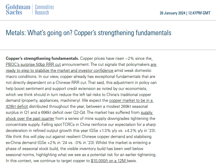 More on #copper from Goldman Sachs: