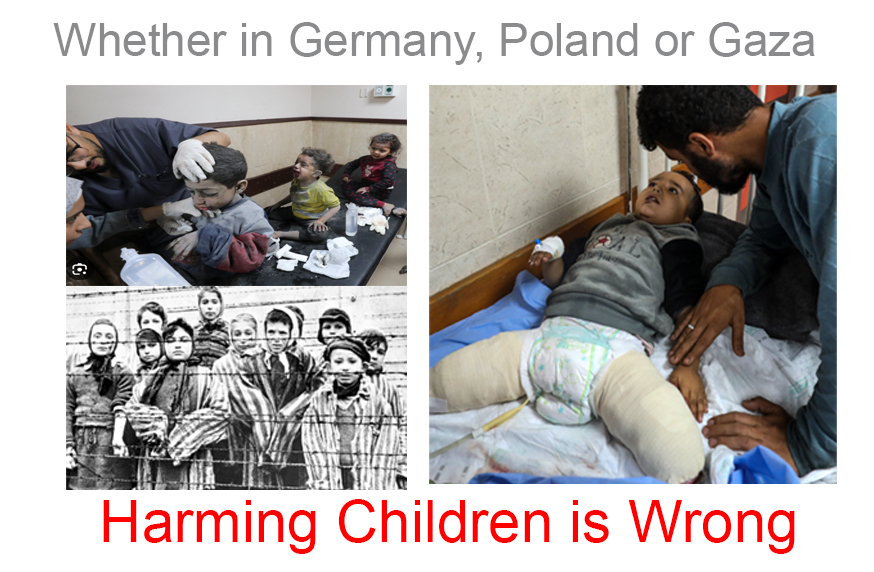 The suffering of the children during the #Holocaust and the suffering children in #GazaGenocide matter equally. We cannot turn back time, but we should call a #CeasefireNOW to prevent more deaths and #BringThemHome  #HolocaustMemorialDay #HMD2024 #LightTheDarkness