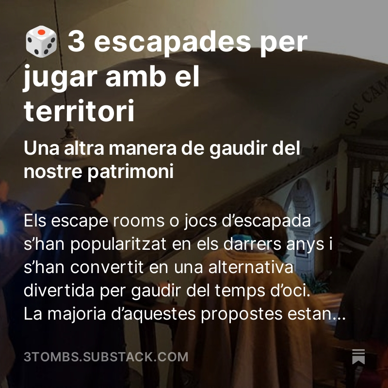 3TOMBS_'s tweet photo. 🎲 3 escapades per jugar amb el territori

Una altra manera de gaudir del nostre patrimoni:

1⃣ L’Ordre de Montclar @CastellsdLleida
2⃣ Un Cluedo al Castell de Montsonís @BotigaMontsonis
3⃣ La Travessa per l’Alt Camp @estolverd 

https://t.co/otmnlWXaKJ https://t.co/yPLqlcLGkw