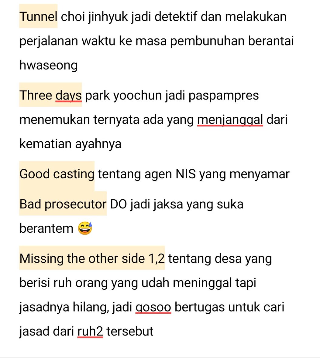 aiwishhao's tweet photo. @kdrama_menfess Confession 
Justice 
Rugal 
Leverage 
Sishypus the myth 
Tunnel 
Three days 
Good casting
Bad prosecutor
Missing the other side 1 dan 2 https://t.co/WmOZc8ZHvs