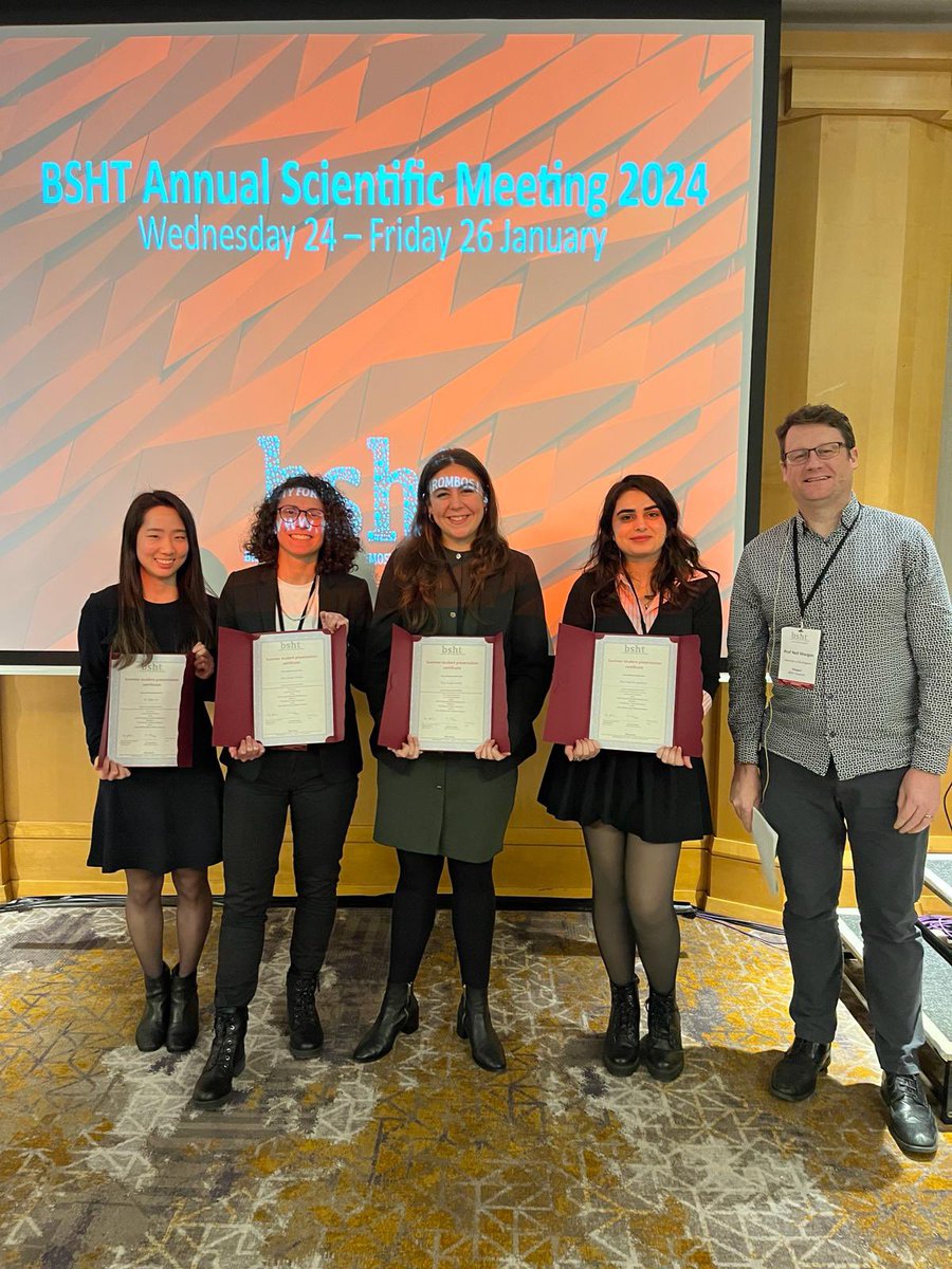 BritSocHaemThro's tweet photo. Fantastic talks from all 4 @BritSocHaemThro funded summer students! Well done to all 🤩 #BSHT2024 https://t.co/de4wm6MDnp