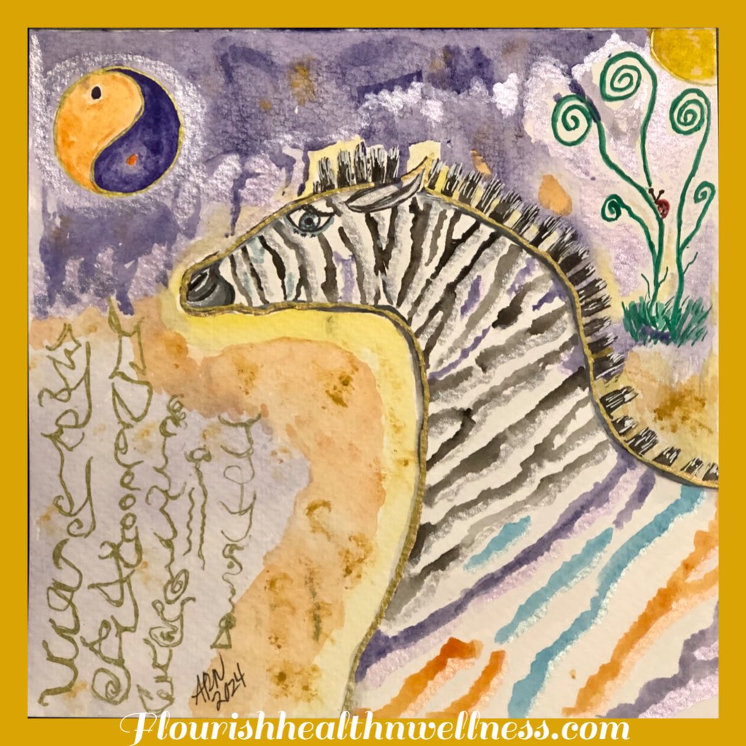 FlourishHealth4's tweet image. Light Language and the power of Zebra for balance &amp;amp; harmony #spiritart #lightlanguageart #watercolorpainting #balance #harmony #art #channeledart #spiritartist #energyhealing #mixedmedia #creativity