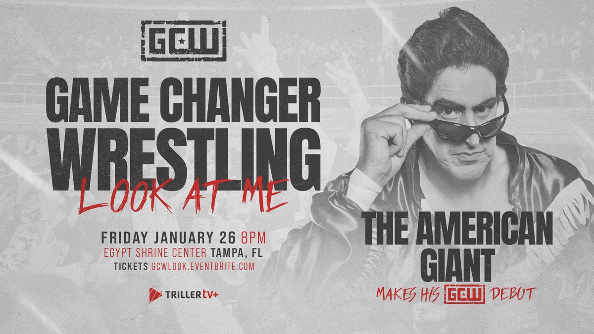 Good morning Just added to tonites GCW show in Tampa *He has arrived*