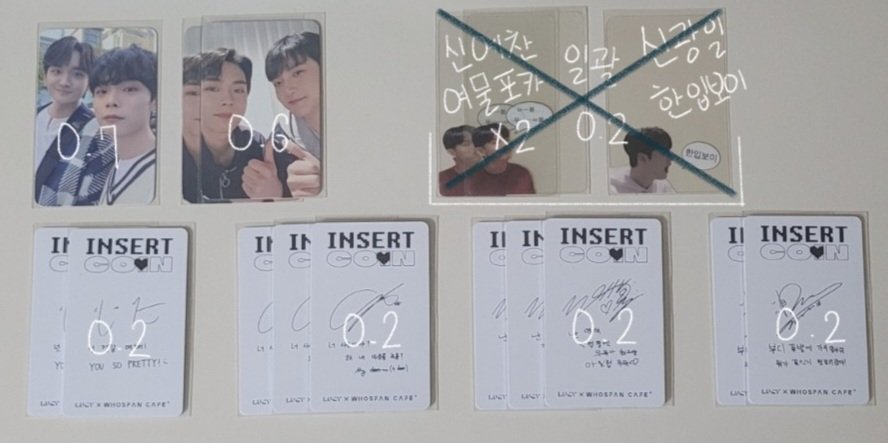 wal_wal58's tweet photo. 루시 포카 양도합니다

gs반택, cu반택
일괄 구매 우대

뎀보다 옾챗이 빠릅니다
https://t.co/zTjlPZcSha

‼️ 단순 변심, 배송 후 생긴 하자로 인한 환불, 또는 교환은 해드리지 않습니다

루시 lucy 포카 미공포 엠디 신예찬 최상엽 조원상 신광일

- 유닛포카
- 후즈팬 손글씨포카 https://t.co/8JYUznwVZ3