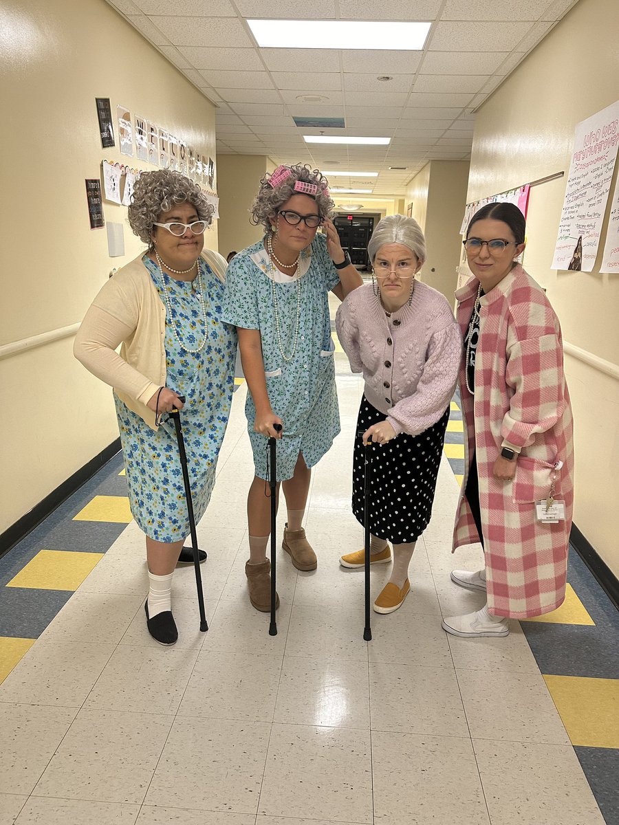 Granny Lyle, granny DiNapoli, Granny Marge, and Granny Eller have taken over for the 100th day of school at <a href="/DunwoodySprings/">DunwoodySpringsElem</a>