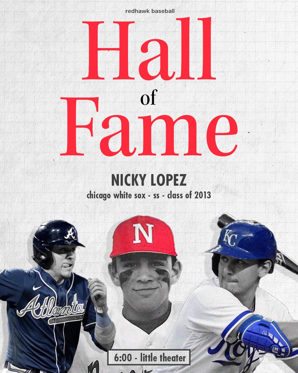 NCHS Baseball (@baseballnchs) on Twitter photo Nicky Lopez (2013), White Sox shortstop, will be inducted into Naperville Central’s Athletic Hall of Fame tonight at 6:00 p.m. in the little theater. All are invited. 🔴🦅⚾️ Nicky Lopez (2013), White Sox shortstop, will be inducted into Naperville Central’s Athletic Hall of Fame tonight at 6:00 p.m. in the little theater. All are invited. 🔴🦅⚾️