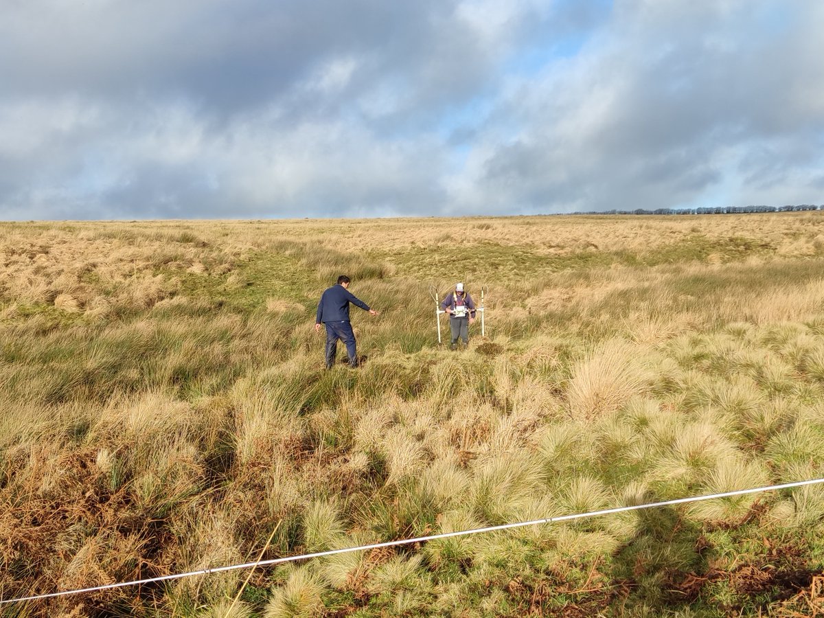 TrickSteven's tweet image. We're back on the moors, working on an intruiging site the kind of which I have only ever come across in Ireland before... #archaeology #geophysics