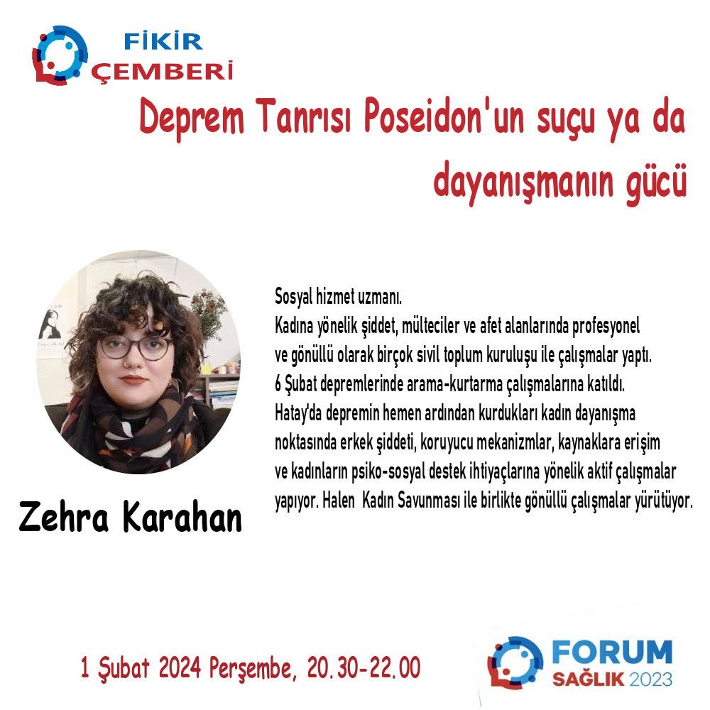 forumsaglik2023's tweet photo. 🗨️  
          DEPREM TANRISI
            POSEDİON’UN
                    SUÇU

                     ya da

       DAYANIŞMANIN GÜCÜ

🗓️ 1Şubat 2024 Perşembe 
⏰ 20.30-22.00

Youtube ForumSaglik2023’ten canlı yayın https://t.co/T3ftZv7SlK