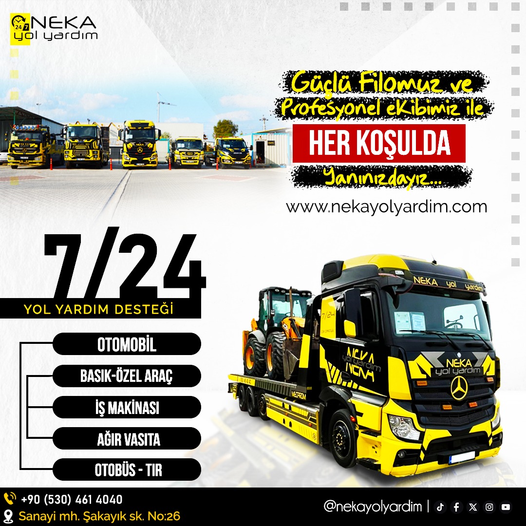Güçlü filomuz ile yol yardım ve nakliye konusunda her daim yanınızdayız. 
- KALİTELİ HİZMETİMİZDEN FAYDALANMAK İÇİN
BİZE ULAŞIN:
📞 +90 (530) 461 4040
 📍Sanayi mh. Şakayık sk. No:26 KOCAELİ/İZMİT
-
-
#hizmet #yolyardım #nakliye #güçlü #ekip #filo #ağırvasıta #tır #otomobil