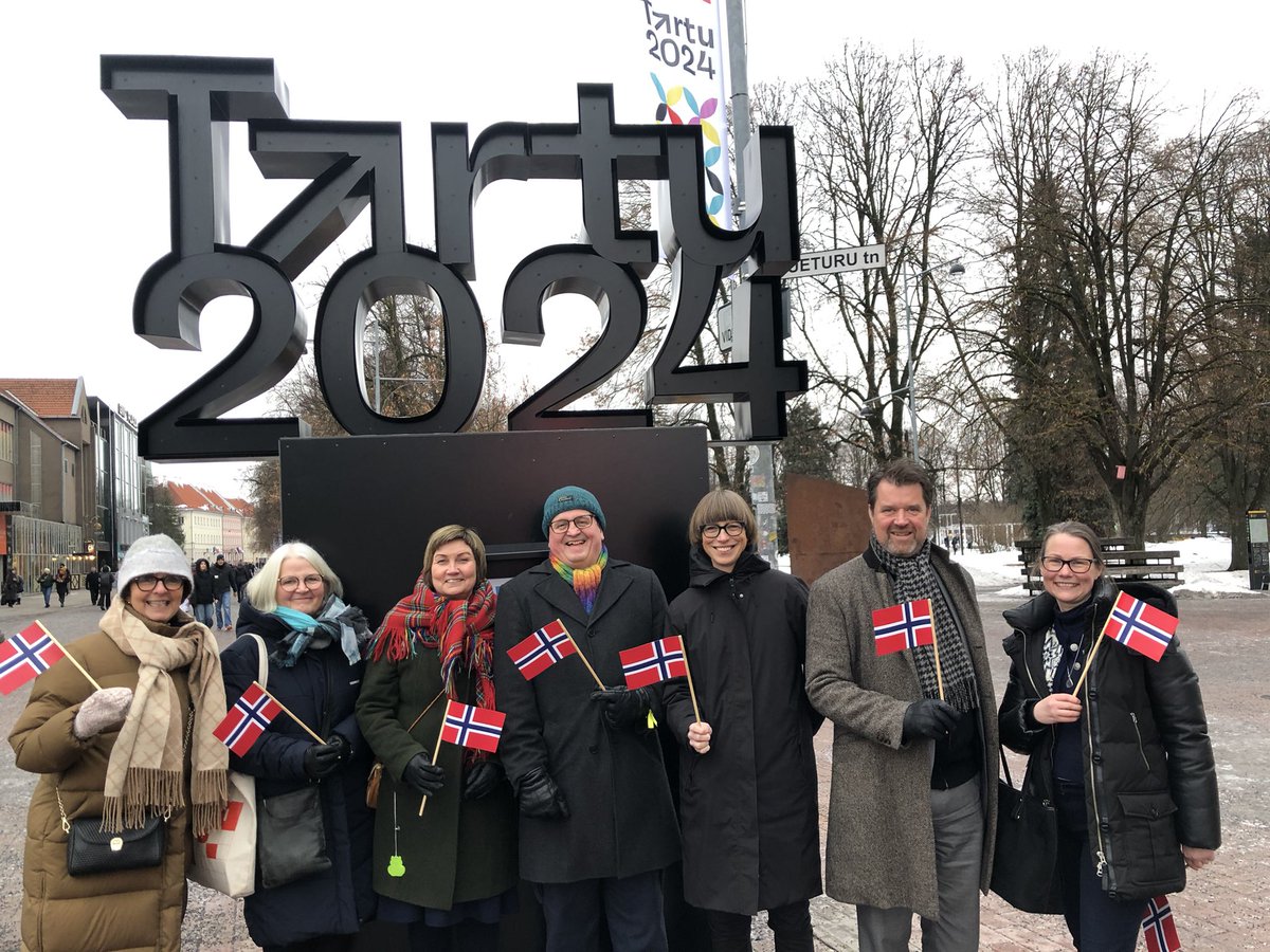 Celebrating the opening of @Tartu2024 European Capital of Culture together with friends from @bodo2024 and @baerumkommune. Next week Norway launches the @bodo2024 Capital of Culture programme #ARCTICulation @visitnorway