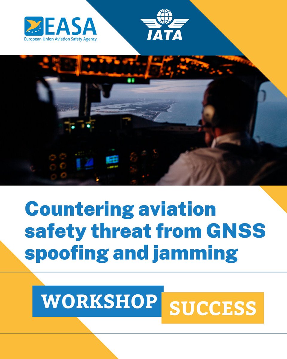 What were the conclusions of #EASA and <a href="/IATA/">IATA</a>’s workshop on Positioning, Navigation and Timing (PNT) Resilience?

Why is GNSS Jamming and Spoofing such an important topic right now?

👉 easa.europa.eu/en/newsroom-an…