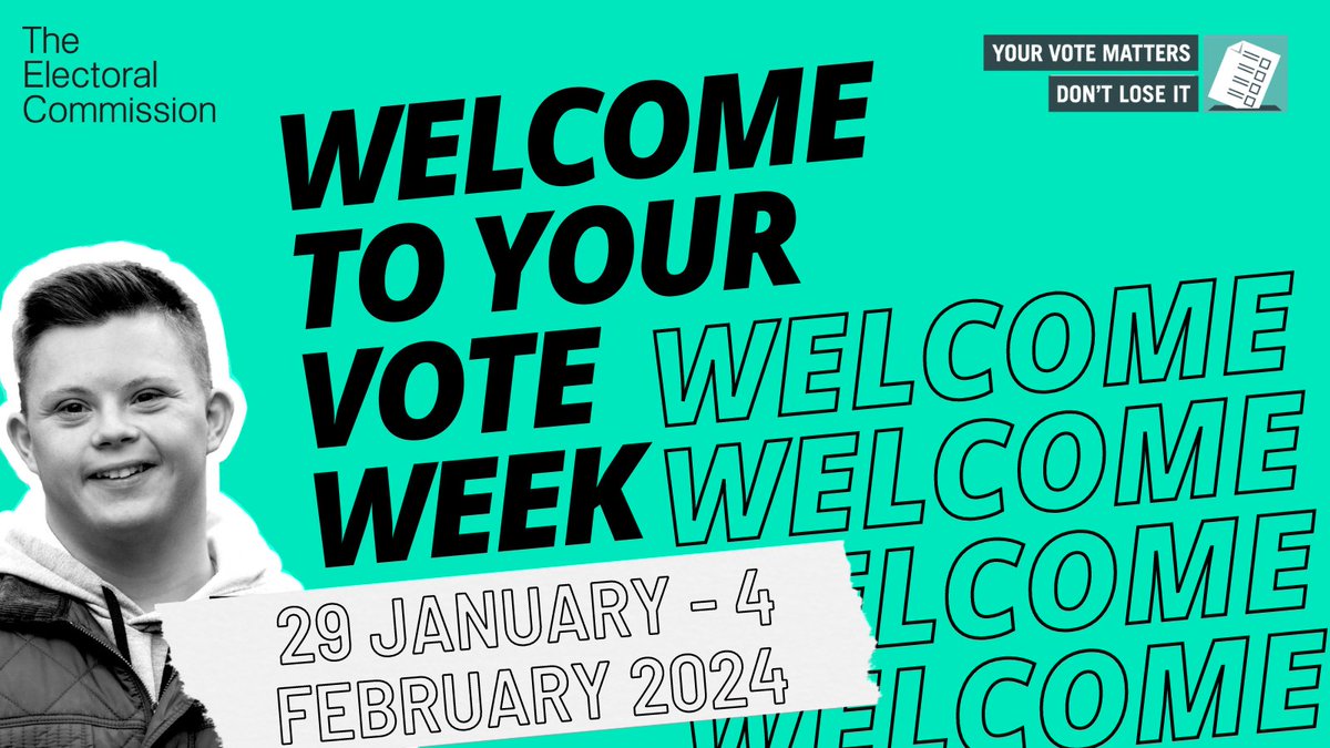 It’s almost here! Monday marks the start of Welcome to Your Vote Week 2024 🥳 Many young people can find democracy to be confusing and inaccessible ❌🗳️ If you want to change this, sign up to take part ⬇️ electoralcommission.org.uk/welcome-your-v…  #WelcomeToYourVote #CroesoIDyBleidlais