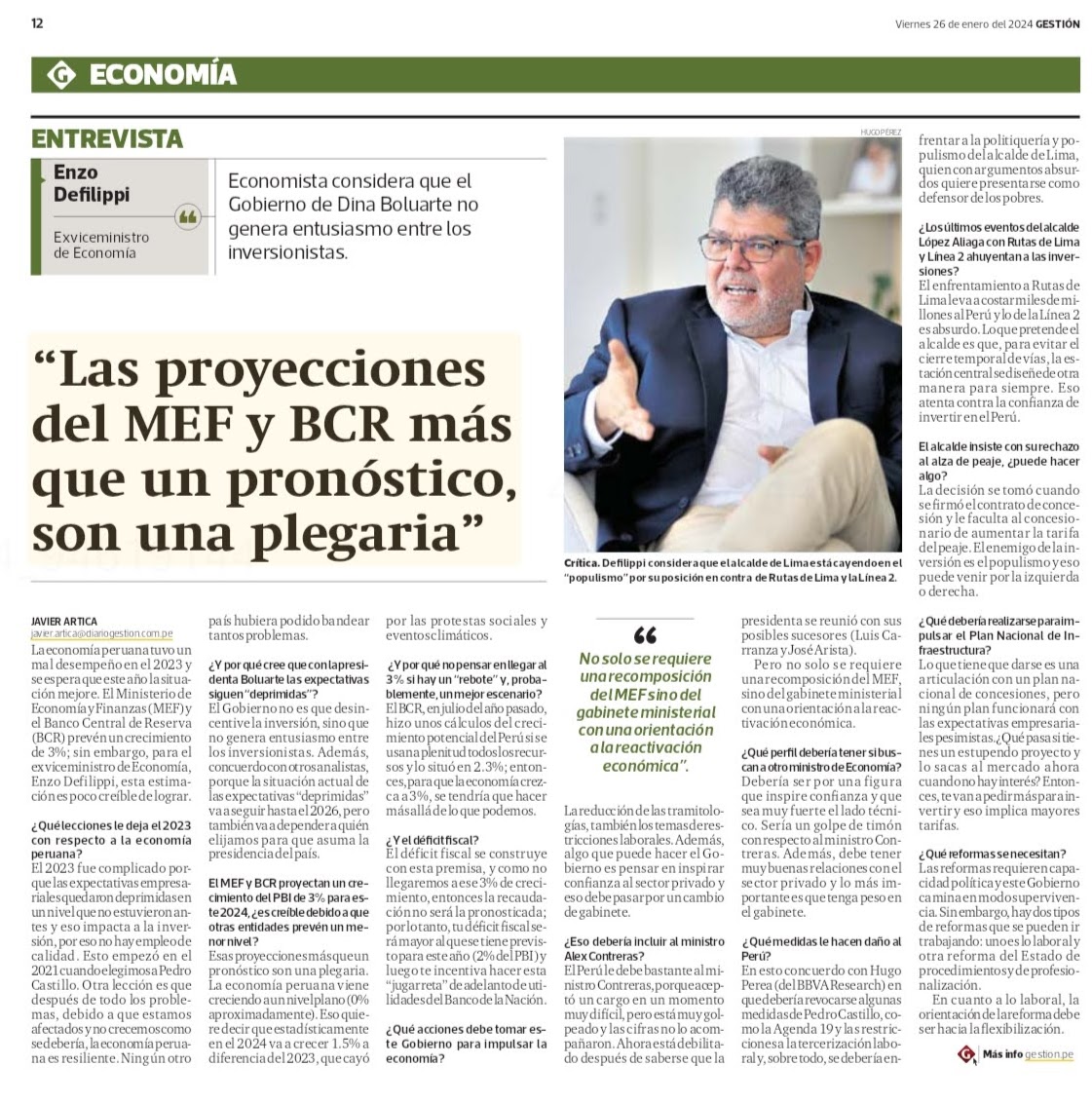 enzodef's tweet image. Aquí está la entrevista que me hizo #Gestión la semana pasada. Si lo que quiere el gobierno es inspirar confianza, se requiere la recomposición de todo el gabinete hacia uno con orientación hacia la reactivación económica. #Perú #Economía