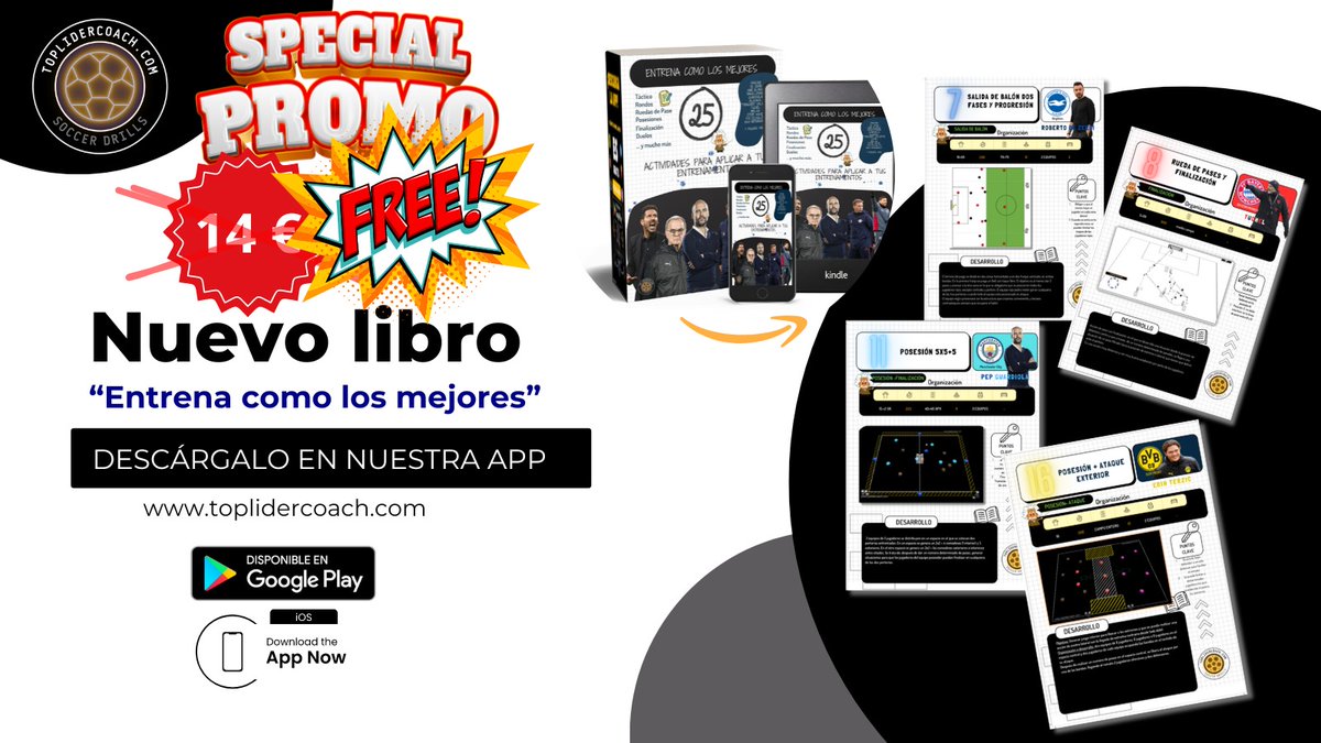 🆓 EBOOK GRATIS 💣

📕 " Entrena como los mejores "

🔸Para conseguirlo:
1️⃣ Haz RT 🔁
2️⃣ Síguenos
3️⃣ En comentarios escribe " Ebook"

📢 Después de seguir los pasos pincha en el enlace para descargarlo.

toplidercoach.com/ebookgratis/

💰 Libro en Amazon valorado en 14€