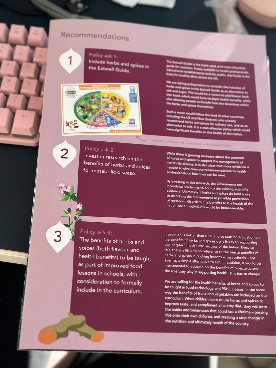 Imacul8e's tweet photo. An absolute pleasure joining @Pukkaherbs as they launched their “Rainbow paper” at parliament. It reiterates the benefits of herbs/ spices and asks government to -include herbs in the nutrition guidelines, -invest in herbal research and 
-include this evidence in the curriculum. https://t.co/0E0sjXI4Dg