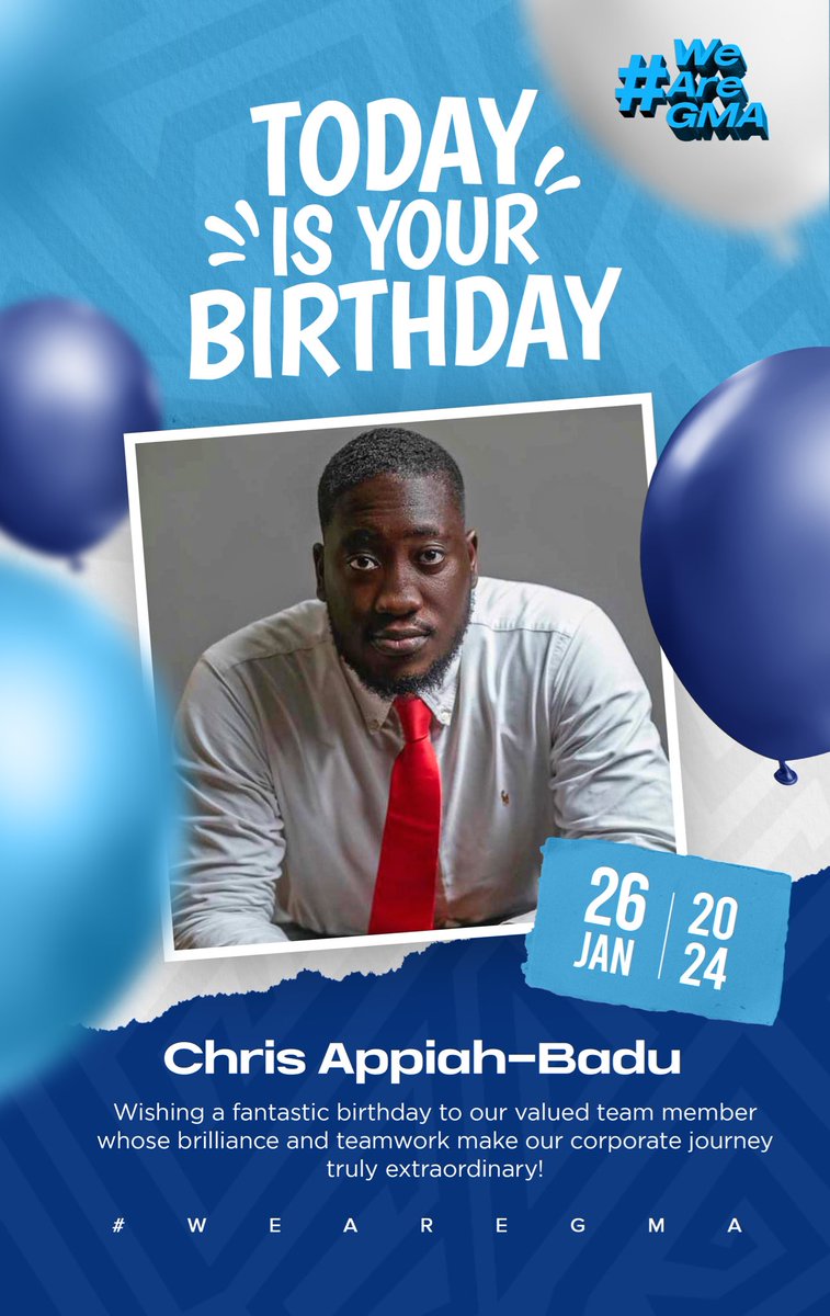 WeAre_GMA's tweet photo. 🥂to being an amazing teammate. Happy birthday @ChrisAppiah_ 🎂🎉 https://t.co/ZtGyvYisy4