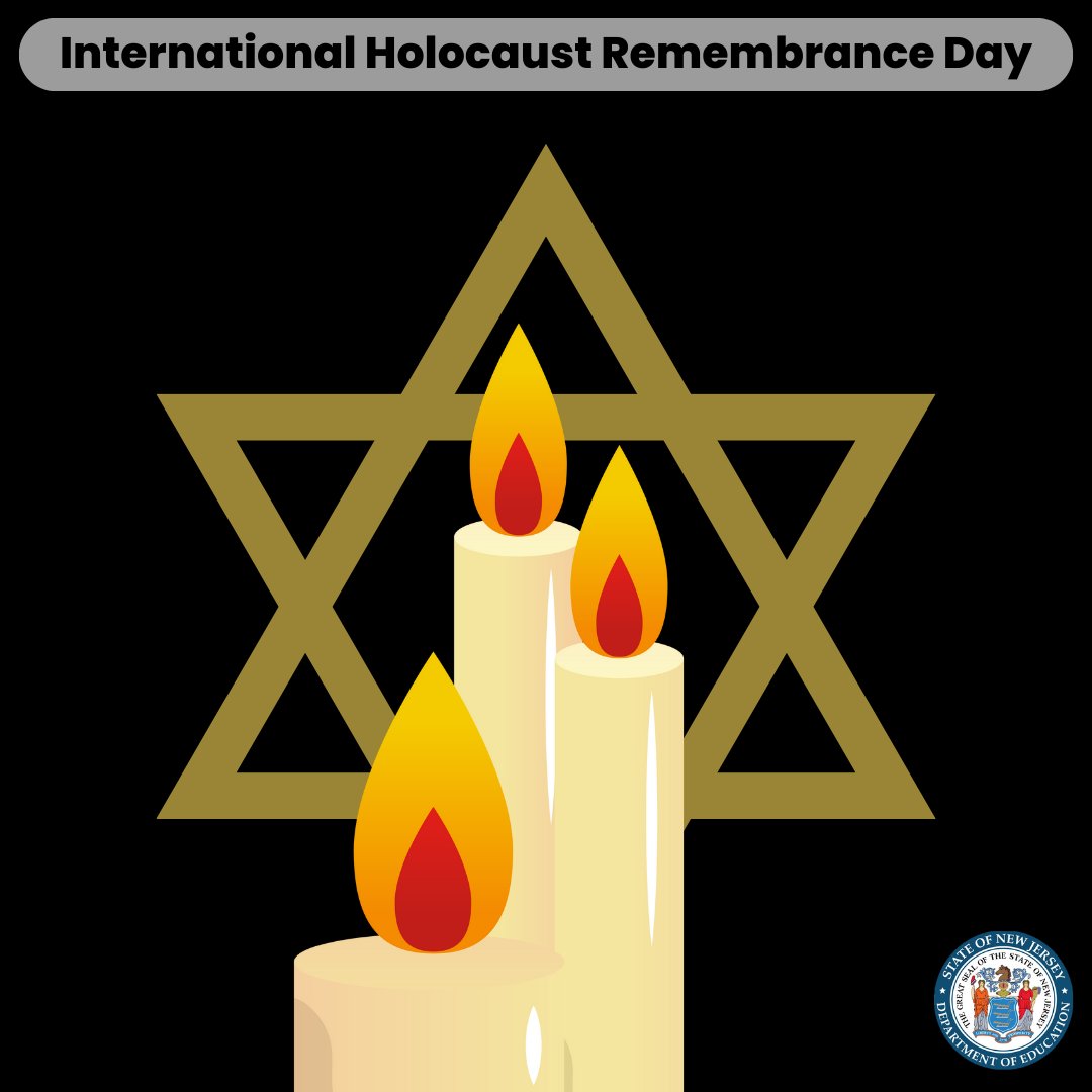 NewJerseyDOE's tweet photo. Today is International Holocaust Remembrance Day &amp; marks the 79th anniversary of the liberation of Auschwitz Concentration Camp. To honor the day, the New Jersey State House &amp; the Lower Trenton Bridge will be lit yellow. Learn more: https://t.co/Tc24vN2Jh8  #IHRD2024 https://t.co/2xBlwp4xKK