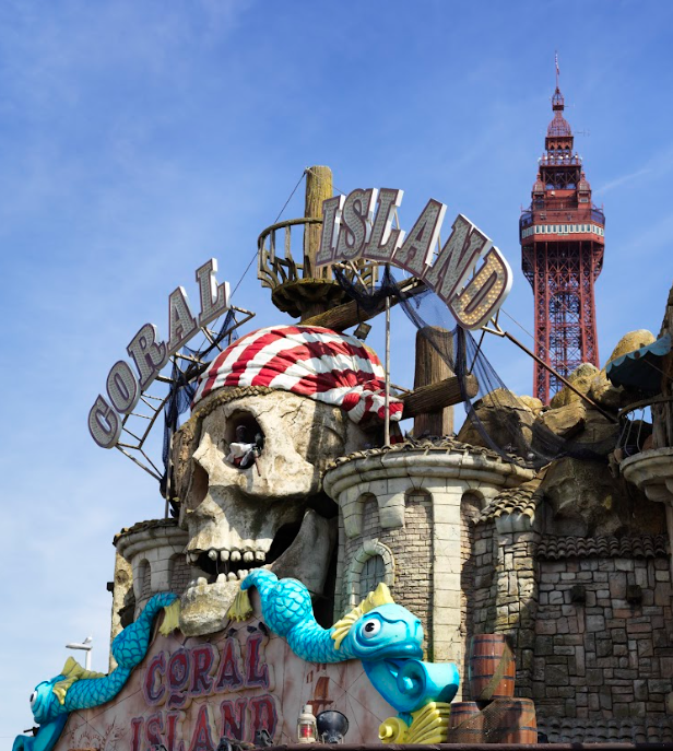 visitBlackpool's tweet photo. Coming soon ☠️

A brand-new dining and eating experience is coming to Blackpool as Coral Island gets ready to open its piratical food hall and street food market in time for February half-term.

🔗 Find out more: https://t.co/Kwljog6j3g https://t.co/usXXMG51Iv