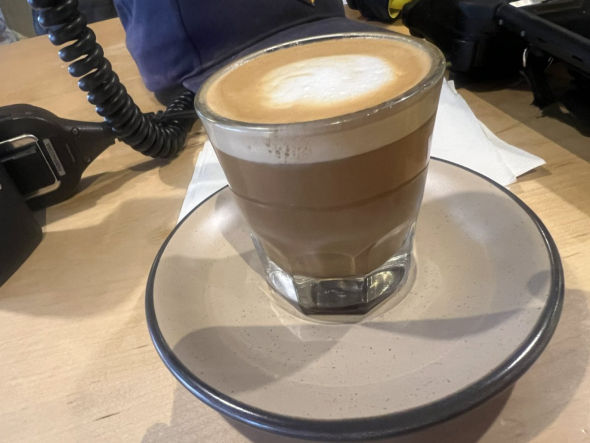 HankWH's tweet image. Raw, rainy Cortado Friday. Even The #workingman needs a caffeine break once in a while! @TownofBrookline @BrooklineMAPD #TGIF