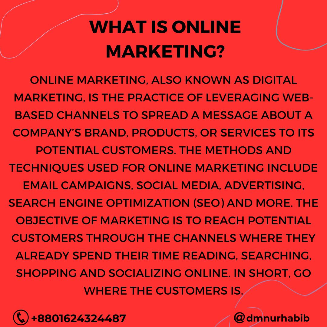 dmnurhabib's tweet photo. What is online marketing?
'
'
'
#SEO #SearchEngineOptimization #DigitalMarketing #KeywordStrategy #SEOtips #ContentOptimization #SEOExpert #OptimizeYourSite #SEM #SEOstrategy #SEOTools #RankingFactors #Backlinks #KeywordResearch #dmnurhabib #dmnur #nurhabib @dmnurhabib https://t.co/US66hIr2h5
