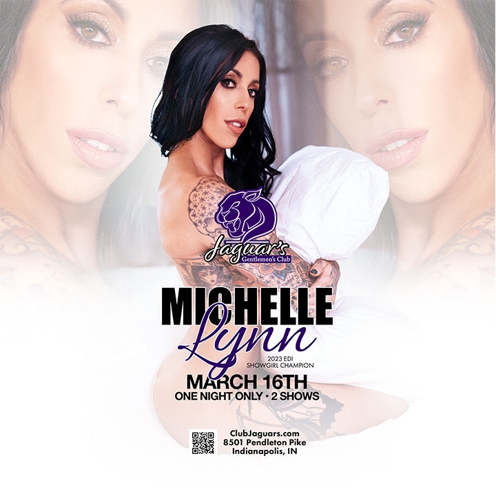 ClubJaguarsIndy's tweet photo. We are so excited to have the incredible #MichelleLynn coming to Jaguars on March 16. 🎉 Don't miss your chance to see this award-winning showgirl live! 💃 Two shows - 1 night! #ED2023 #MichelleLynn #EDIFinalsChampion #EDawards2023 #Jaguars #Indianapolis #IndyNightlife https://t.co/stQh34yqpu
