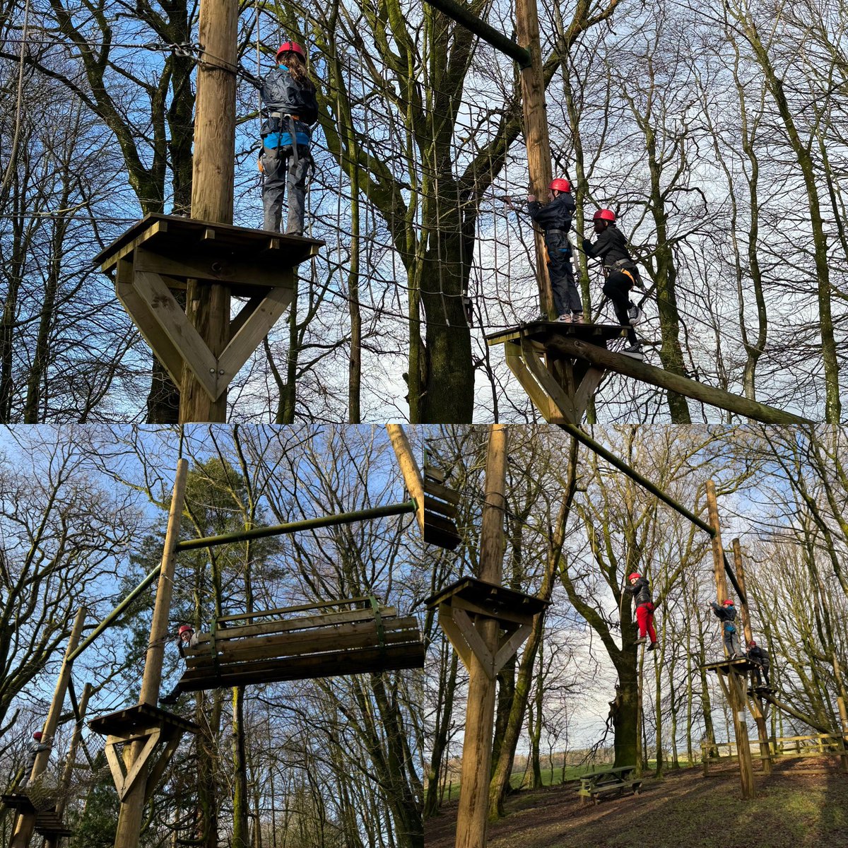 MissBroadley's tweet photo. Last activity for the week…high ropes! @StBlanesGCC https://t.co/Fn800RXTtA