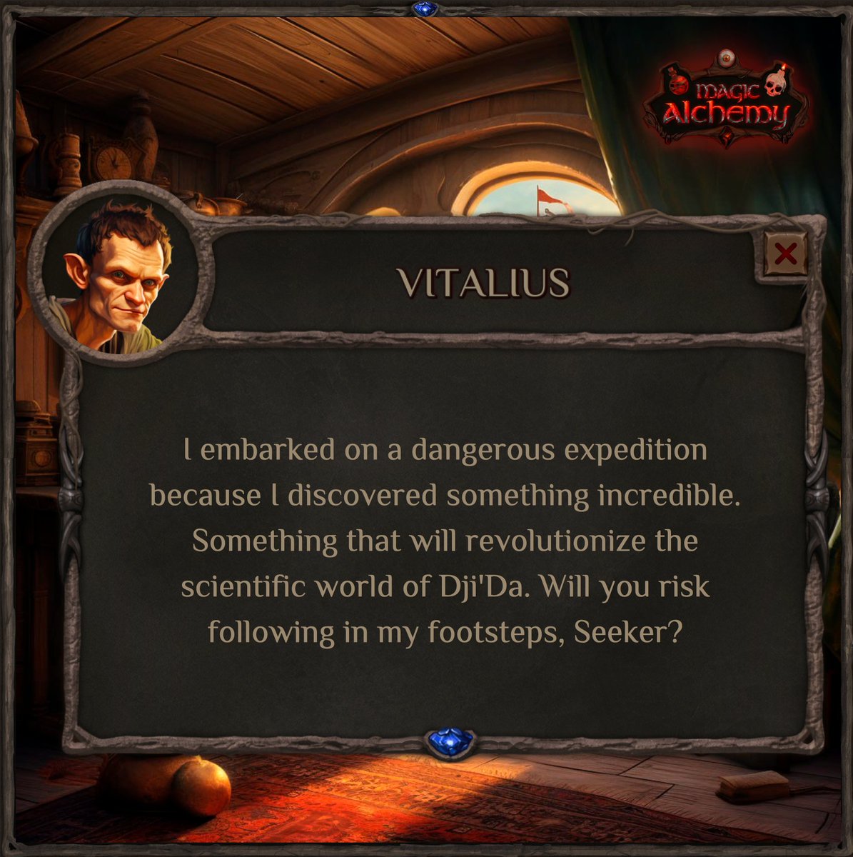 magicalchemydao's tweet photo. Truth Seekers! Thy Order doth call upon thee. Professor Vitalius, a sage of mighty wit, hath vanished on his latest quest. Thou art summoned to trace his path and unravel the mystery that hath befallen him. https://t.co/DBLHRlyaJV