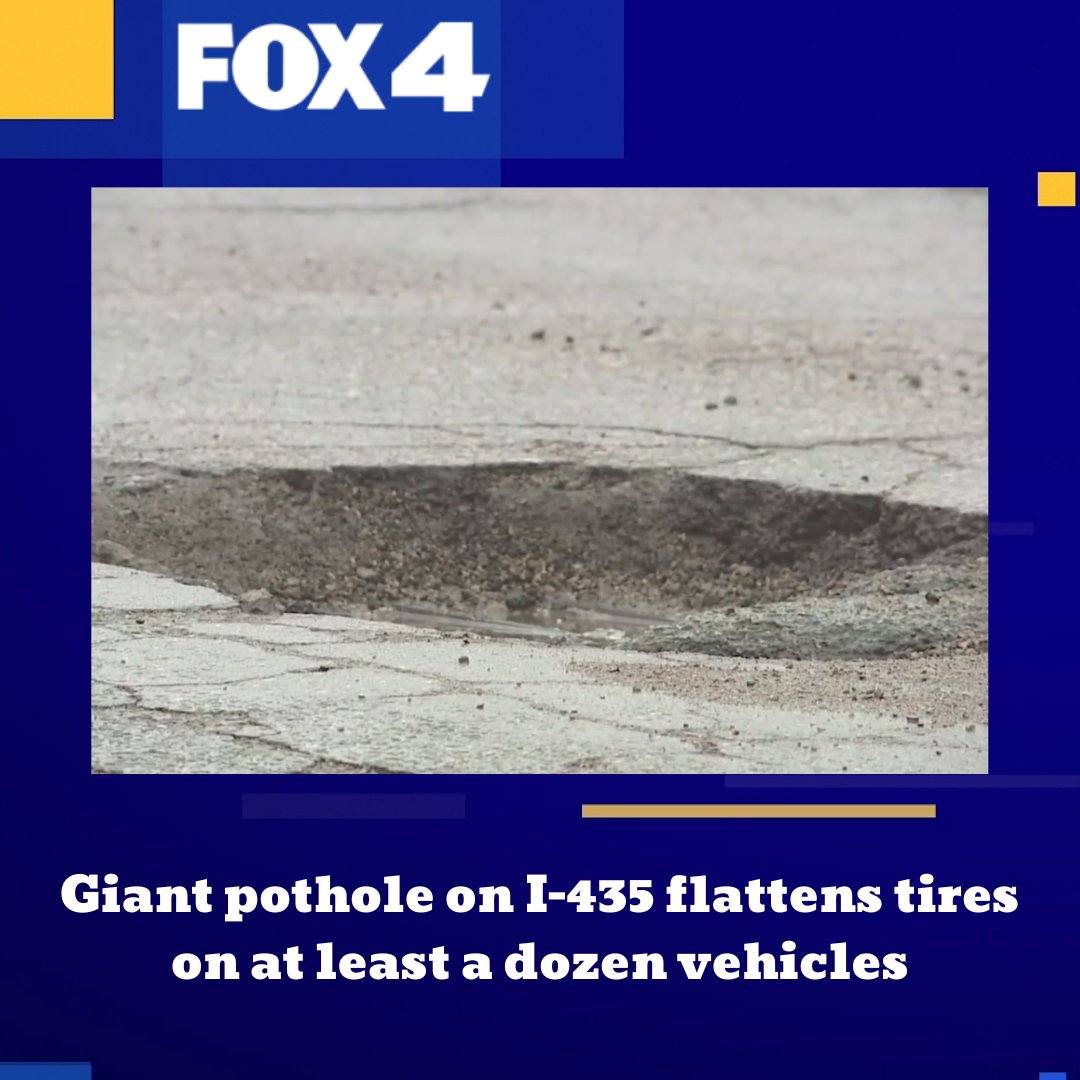 Watch out for potholes! Cars with flat tires lined the side of I-435 on Thursday: trib.al/IzTZGUO