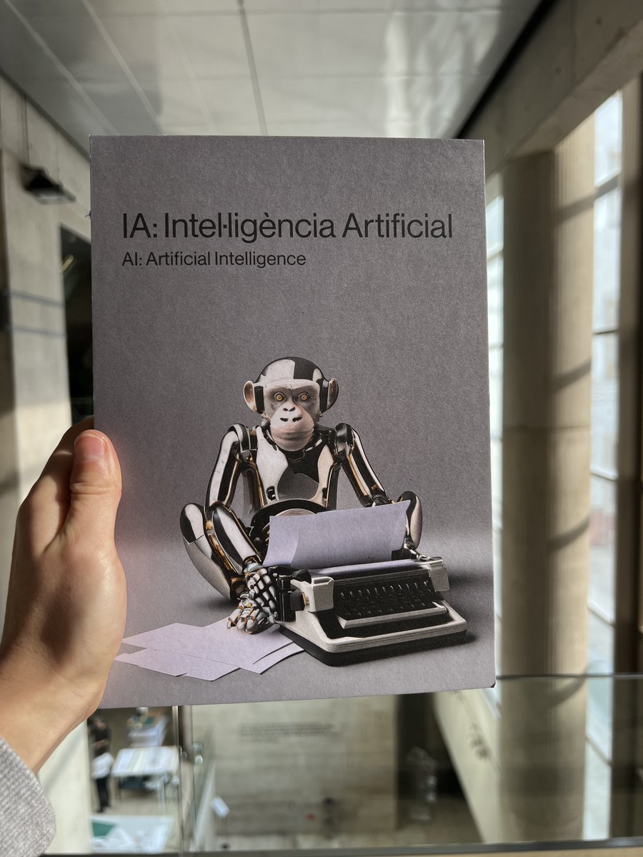 articketBCN's tweet photo. Ja tens disponible el catàleg de l'exposició "IA: Intel·ligència artificial" del @cececebe 🤖📓
Una mostra sobre la història, el funcionament, les possibilitats creatives i els reptes ètics i legislatius de la intel·ligència artificial avui.
https://t.co/la6NUXtLET https://t.co/1BBnsTxu6a